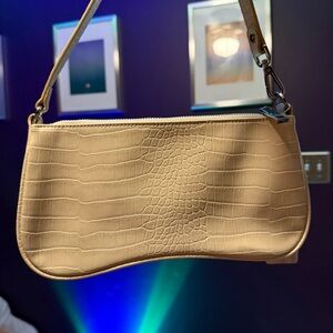 JW PEI Ivory Crocodile-Embossed Shoulder Bag NWT